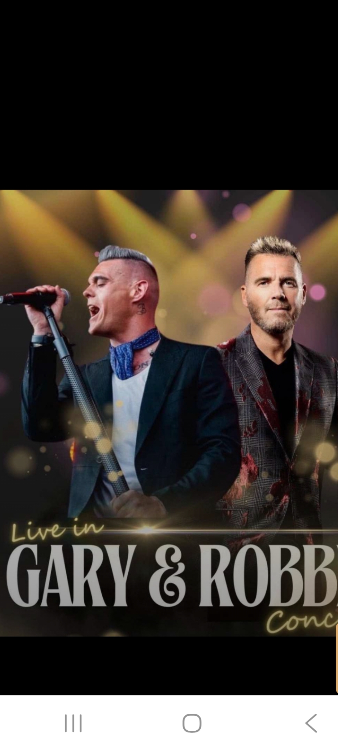 Gary Barlow and Robbie Williams tribute spectacular August 14th 2027